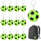 12 Stücke Reflektierende Schlüsselanhänger, Fußball Sicherheits Reflektor Anhänger als Geschenk für Kinder, Puppe Sitz, Rucksack, Jacke, Rollstuhl, Läuft Sicherheit Reflektierenden Charme