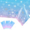 Kesfey 3 Pack Winter Snowflake Plastic Tablecloth, Blue and Purple Snowflake Winter Wonderland Disposable Table Cover for Christmas Winter Holiday New Year Party (51x87 Inch)