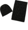 Michael Kors Damen-Beanie- und Schal-Set, stilvolle und warme Mode-Accessoires für kaltes Wetter, Schwarz, Einheitsgröße
