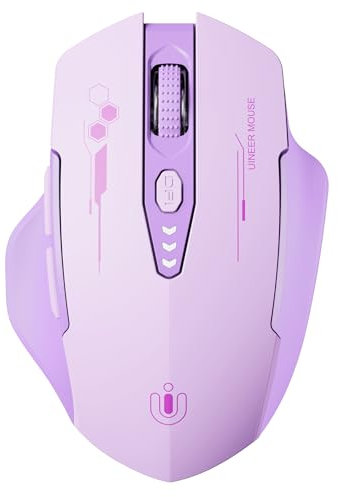Uineer Bluetooth Mouse, [Actualizado] Ratón inalámbrico multidispositivo,Nivel de batería Visible,Ratón Recargable Tri-Mode (BT 5.0/4.0+2.4G Hz), 4 dpi Ajustables,Wireless Mouse