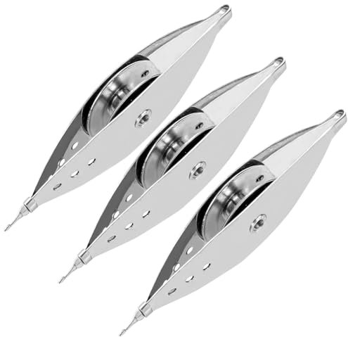 Joselin 3-Teiliges Occhi-Schiffchen-Set Aus Silbernem Metall für Anfänger mit Spulenzubehör, Hochwertigen Nadelschützen Aus