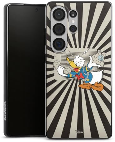 Slim Case extra dünn kompatibel mit Samsung Galaxy S25 Ultra Silikon Handyhülle schwarz Hülle Donald Duck Offizielles Lizenzprodukt Disney