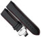 kongsou Kalbsleder-Echtleder-Uhrenarmband für Tissot T035 617 627 439, braun-schwarzes Uhrenarmband mit Butterfly-Verschluss, 22 mm, 23 mm, 24 mm(T035 Black Red,23mm)