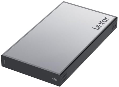 LEXAR Workflow PRO Portable SSD 4TB R2000/W2000MB/s IP68 | Bis zu 2000 MB pro S Lese-Schreiben, USB 3.2 Gen 2x2, IP68, Aluminium, inklusive USB-C-Kabel und USB-A-Adapter