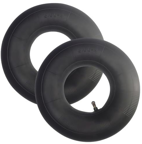 2 Pack 3.00-4 Inner Tubes with TR87 Bent Valve, 260 × 85 mm Wheelbarrow Inner Tube Pneumatic Tire for Wheelbarrows Mowers