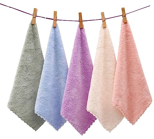 MAJORMENCH 10 Stück Mikrofaser Make up Waschlappen Weich Und Saugfähig Wiederverwendbare Gesichtstücher Für Frauen Kompakt Für Reise Und Heim Maschinenwaschbar