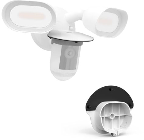 Koroao Sun Rain Shade Camera Cover Compatible with R-ing Floodlight Cam Wired Pro, for R-ing Floodlight Outdoor Weather-Resistant Rain Shield Accesorios (White)