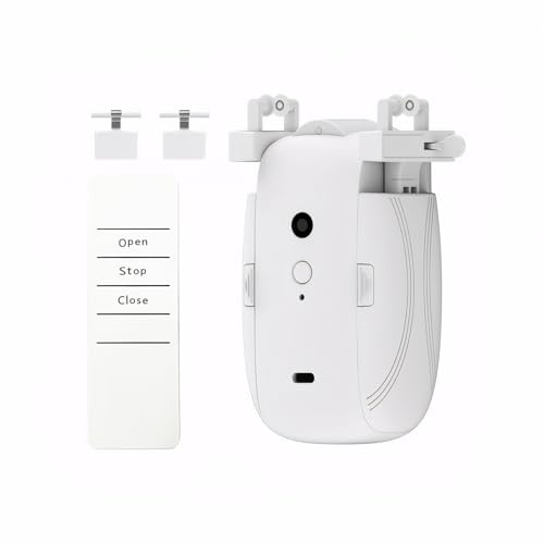 Mengshen Ouvre-rideau électronique automatique pour rails U/T, télécommande mains libres, facile à utiliser, télécommande sans fil, ouverture et fermeture