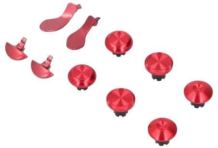 RASTKY Minteri in Acciaio Inossidabile Set di Palette Joystick - 6 Joystick Analogici e 4 Palette per il Controller a Coda con Impugnatura Testurizzata (rosso)