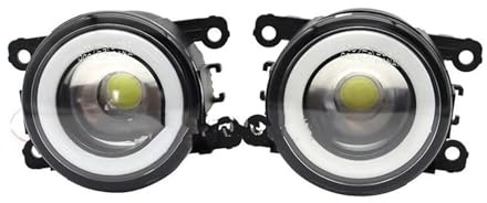 Hcsihpf Fendinebbia Per Fiat Per Panda 2011 2012 O Punto Evo 2009-2012 Per Sedici 2009-2016 Fendinebbia Per Auto LED Angel Eye DRL Luci Diurne H11 12V Auto Fendinebbia(Led-white)