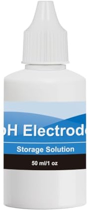 Gettimore Kit de solution d'étalonnage du pH (50 ml chacun) Étalonnage du pH-mètre et sonde pour protection 4.00, 7.00, 10.01, ORP 222mV KCl Solutions de stockage