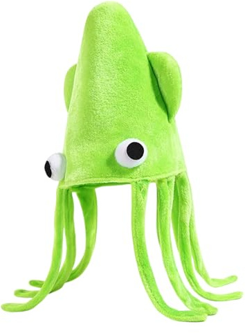 Fish Hat, Funny Swimming Hats for Costume Parties, Green Octopus Costume Head wear, Silly Hat for Cosplay Events and Themed Celebrations, Fish Fancy Dress Accessory for Sea Creature Enthusiasts