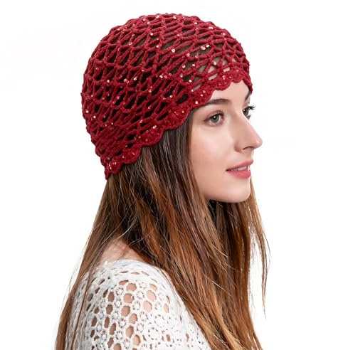 ZLYC Handgemachte gehäkelte Sommermütze mit Blumen | Bohemian-Stil, gestricktes Cut-Out-Design, leicht, atmungsaktiv und weich
