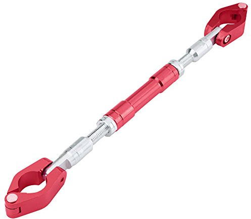 Qiilu QL02853 universale regolabile in lega di alluminio del motociclo bilanciamento del manubrio della barra di rinforzo(Red)