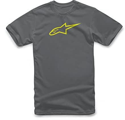 Alpinestars Men's Ageless Classic Tee T shirt, Charbon Hi Vis Jaune, XL UK