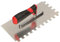 KOTARBAU® Cazzuola lisciante in acciaio inox con dentatura, 12 x 12 mm, spatola dentata per la posa di piastrelle, disco lisciante, spatola in acciaio inox con impugnatura morbida, indispensabile per