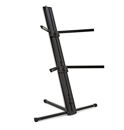 2 Tier Keyboard Stand by Gear4music Adjustable Foldable Heavy Duty