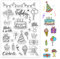 GLOBLELAND Happy Birthday Geburtstag Stempel Clear Stamps Silikonstempel Transparentes Stempel Siegel für Kartenherstellung Dekoration und DIY Scrapbooking Album Dekor