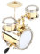 Musikinstrument-Ornament, Miniatur-Musikinstrument-Replik-Schlagzeug-Set Ornament Schlagzeuger-Geschenk mit Box zum Verschenken und Aufbewahren