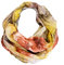 J26 Paisley Blume Rose Seide Sommer Frühling Loop Verlauf Regenbogen Rainbow Silk Uni Rundschal Schlauchschal Stola Schal leicht (Blume Gelb)