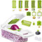 MEKY Vegetable Chopper, 12 in 1 Onion Mincer Chopper Dicer Mandoline Slicer, Fruit Food Chopper Vegetable Spiralizer Onion Cutter,Veggie Slicer, Cabbage, Carrot, Potato,Salad - White (02-white)