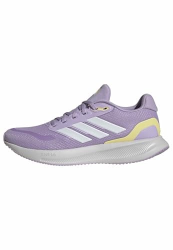 Adidas Damen Runfalcon 5 Running Shoes, Powder Plum/FTWR White/orange Tint, 41 1/3 EU