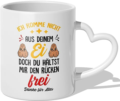 22Feels Stiefvater Geschenk Idee Stiefpapa Tasse Vatertag Geburtstag Bonuspapa Ersatzvater Stiefeltern - Rücken Frei (Herzhenkel Weiss)