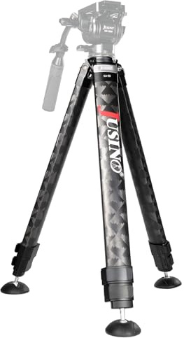 JUSINO Karbon Profi-Videostativ Video-Tripod bis 130cm 18Kg belastbar + Transporttasche KA-50 Carbon