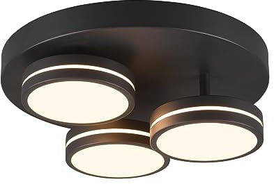 Trio Leuchten LED Deckenleuchte Franklin 626510342, Metall Anthrazit, inkl. 8.5 Watt LED, Switch Dimmer