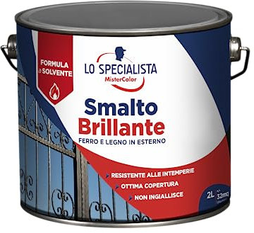 Lo Specialista Mistercolor SMALTO SOLVENTE BRILLANTE, 2L, BIANCO