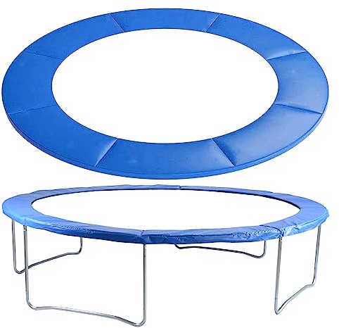 AXPQHL Trampolin Randabdeckung,Ø 305cm 366cm Randschutz Schutz für Trampolin,Federabdeckung Randschutz Sicherheitsmatte, reißfest,UV-beständig,Blau (366cm)