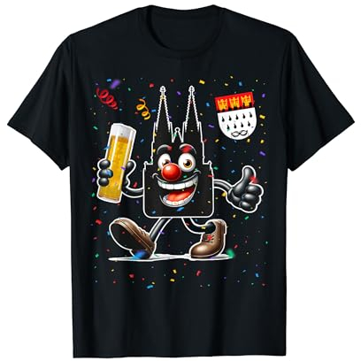 Kölner Dom Kölsch Kölle Alaaf Konfetti Karneval Modeumzug T-Shirt