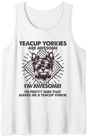 Dog Dad Are Awesome - Breed Teacup Yorkie Dog Mom Tank Top