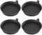 Nayubo 4 Pcs Car Cup Holder Inserts, Universal Non-Slip Silicone Recessed Automotive Coasters, Black