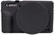 Kamera Hülle für Canon G7 X Mark III, Easy Hood G7X3 Kameratasche Weiches Silikon Schutzhülle Kameragehäuse Skin Sleeve mit abnehmbarem Objektivdeckel für Canon G7X Mark III Kamera, Schwarz