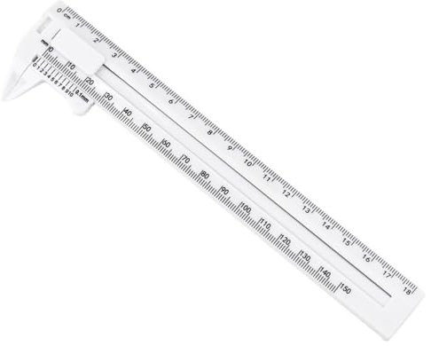 Pied À Coulisse En Plastique 0-150mm 0-180mm Instrument Mesure Micromètre À Double Échelle Pour Mesure Du Diamètre Des Bijoux