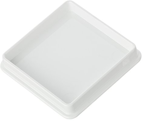 haggiy Mühlenuntersetzer aus Kunststoff - Untersetzer für Gewürzmühlen - weiß, 60x60 mm (2 Stk.)