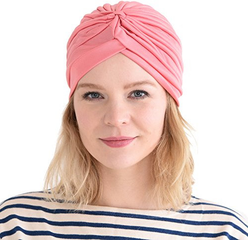 CHARM Twist Falten Kopf Wickeln Turban Mütze Wahrsager Hut Retro Vintage Rosa
