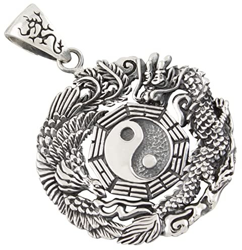 AFP Anhänger Yin Yang Drachen Phönix 925 Sterling Silber AS-625