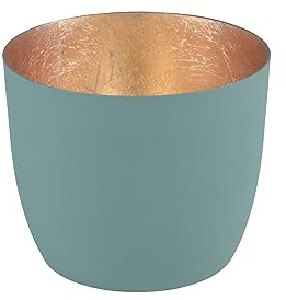 Madras, Windlicht, M, Yucca/Gold, H8,5cm, D10cm