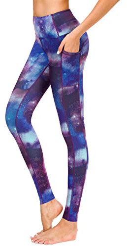 Flatik Sport leggins für damen Sporthose High Waist mit Tasche Fitnesshose Blickdicht Gym Leggings M