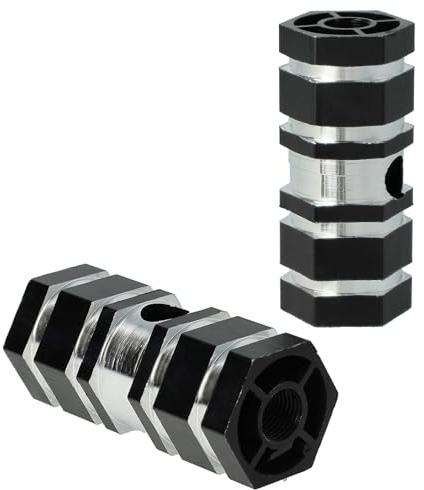 vhbw 2X Fußrasten für Fahrrad, BMX Bike, Mountainbike - BMX Pegs, 6,6 x 2,5 cm, Schwarz