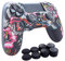 Hikfly Silikon mit Gummi-Öl-Gel-Controller Deckel Hautschutz Fall Faceplates Kits für Sony Playstation 4 PS4 / PS4 Slim / PS4 Pro Controller Videospiele mit 8 x Daumen Griffe Caps)(Grey Paw)