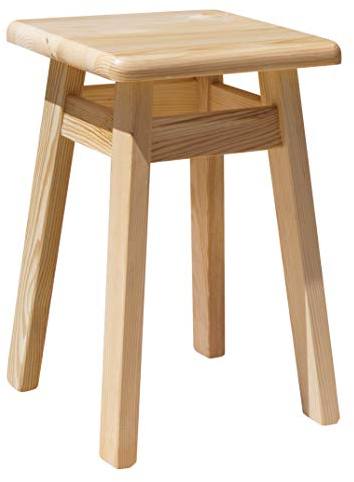k koma SCHEMEL Kiefer Holz HOCKER Massive Holz (Kiefer LACKIERT)