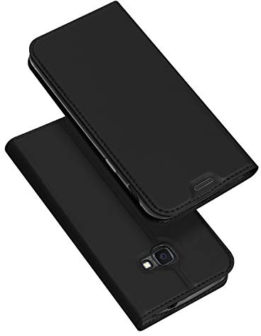 DUX DUCIS Hülle für Samsung Galaxy Xcover 4s / Xcover 4, Leder Klappbar Handyhülle Schutzhülle Tasche Case mit [Kartenfach] [Standfunktion] [Magnetisch] (Schwarz)