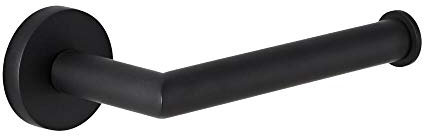 Milano Nero Modern Bathroom Wall Mounted Toilet Roll Holder - Black