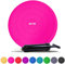 GORILLA SPORTS® Ballsitzkissen - inkl. Pumpe, 33cm Durchmesser, bis 220 kg, ohne Noppen, Anti-Burst, für Fitness, Reha & Rückentraining - Balancekissen, Luftkissen, Balance-kissen, Balance Pad
