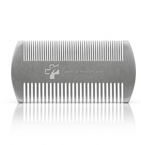 General Healthcare Haarkamm aus Edelstahl, für Läuse, Haare, Bart