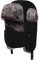 normani Unisex Wintermütze Tschapka Kunst-Fellmütze mit Ohrenklappen und Mundschutzmaske - Winddicht und wasserabweisend Farbe Schwarz Größe L/XL