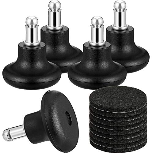 Glockenglocke Rollen für Bürostuhl, Ersatz, Drehräder, Stuhl mit festen Rollen, 5 cm, Hocker, hohes Profil, Glocke mit Filzkissen, selbstklebend, separat, 5 Stück